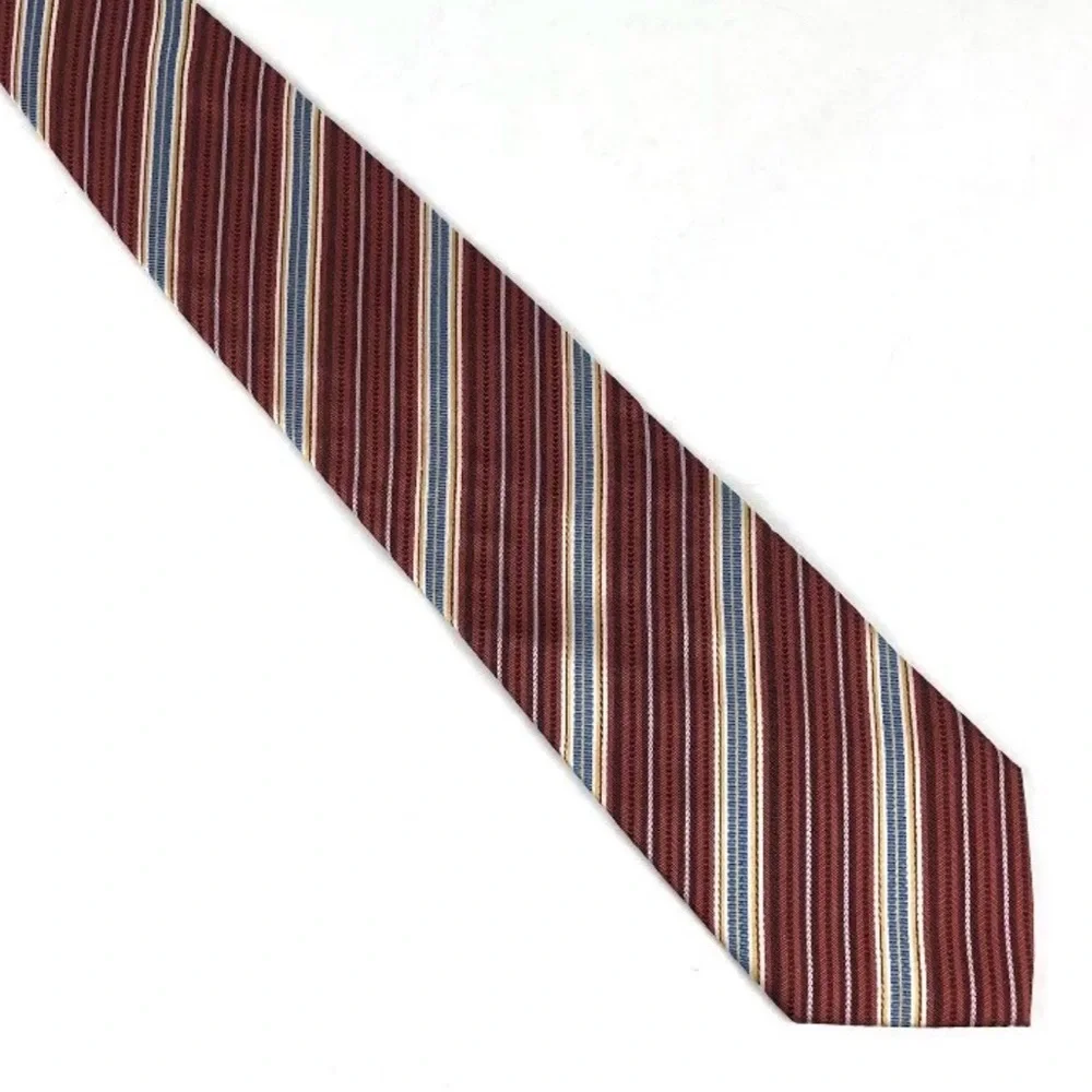 Giorgio Armani 100% Silk Striped‎ Red and Blue Men's Tie
